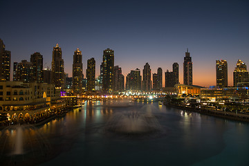 Image showing musical fountain in Dubai