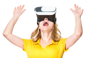 Image showing Woman in virtual reality glasses