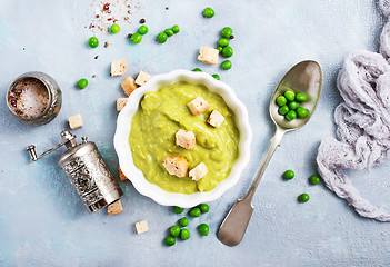 Image showing mashed green peas