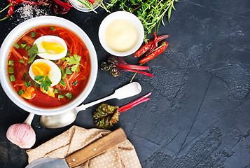 Image showing beet soup 