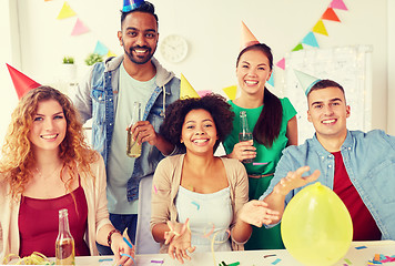 Image showing happy team having fun at office party