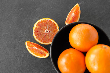 Image showing close up of fresh juicy blood oranges