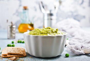 Image showing mashed green peas