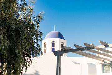 Image showing typical Santorini church in Greece in the Cyclades