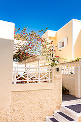 Image showing typical architecture of houses on the island of Santorini in Gre