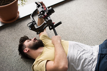 Image showing videographer at work