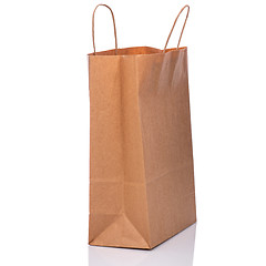 Image showing Brown paper bag on white