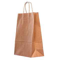 Image showing Brown paper bag on white