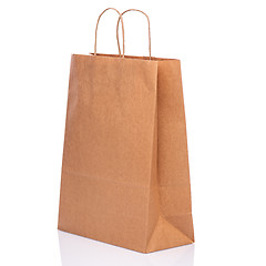 Image showing Brown paper bag on white
