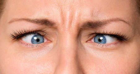 Image showing Face woman with eyes and eyelashes