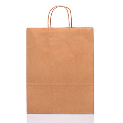 Image showing Brown paper bag on white