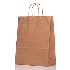 Image showing Brown paper bag on white