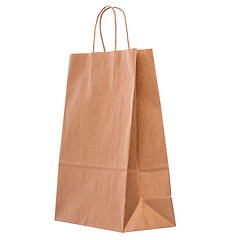 Image showing Brown paper bag on white