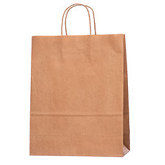 Image showing Brown paper bag on white