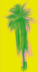 Image showing Poster with palm tree