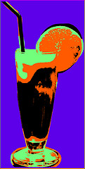 Image showing Poster with orange coctail