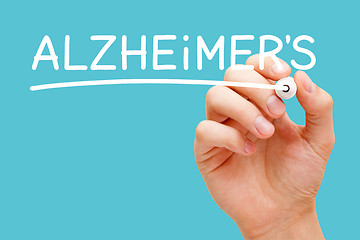 Image showing Alzheimers Disease Handwritten With White Marker