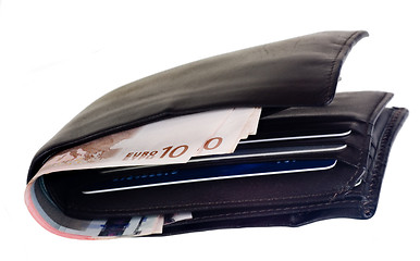 Image showing Wallet with Euro currency

