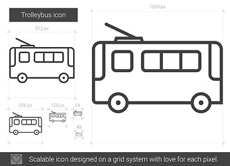 Image showing Trolleybus line icon.