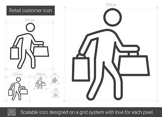 Image showing Retail customer line icon.