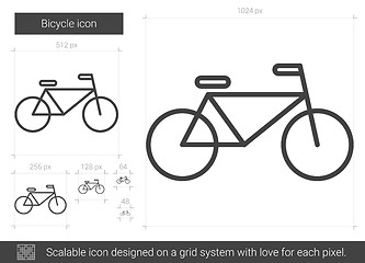 Image showing Bicycle line icon.