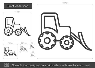 Image showing Front loader line icon.