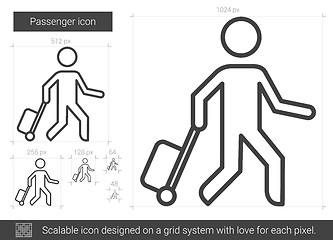 Image showing Passenger line icon.