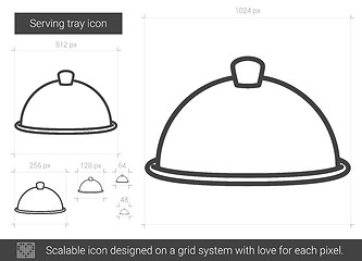 Image showing Serving tray line icon.