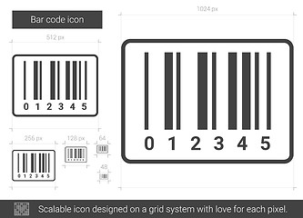 Image showing Bar code line icon.