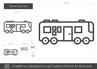 Image showing Travel bus line icon.