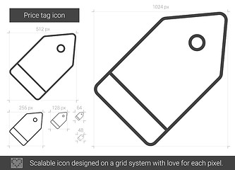 Image showing Price tag line icon.
