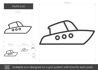 Image showing Yacht line icon.