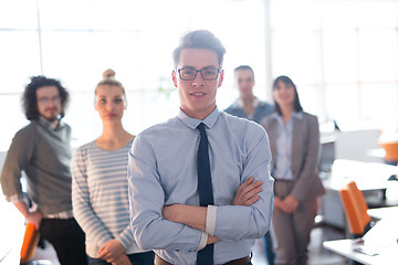 Image showing Portrait of young casual businessman