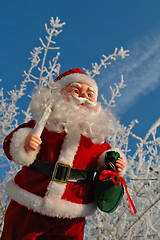 Image showing Toy Santa Claus. Christmas card. 