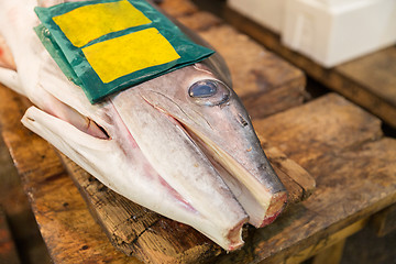 Image showing fresh fish or seafood at japanese street market