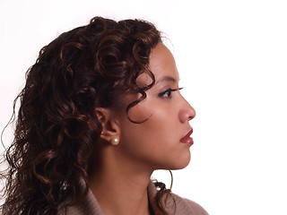 Image showing Profile Portrait of Young Hispanic Woman