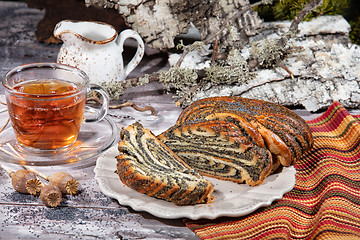 Image showing Poppy Pastry And Tea