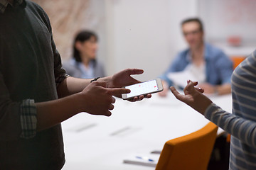 Image showing Business Team At A Meeting at modern office building