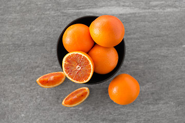 Image showing close up of fresh juicy blood oranges