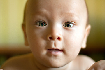 Image showing Little child looking at the camera