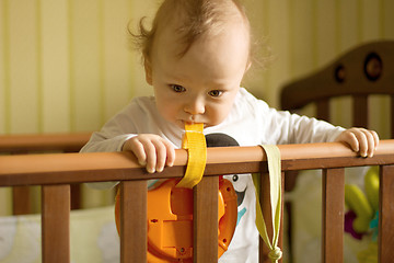 Image showing Little child looking at the camera