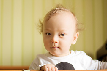 Image showing Little child looking at the camera