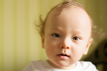 Image showing Little child looking at the camera