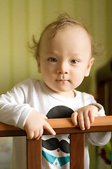 Image showing Little child looking at the camera