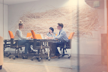 Image showing Business Team At A Meeting at modern office building