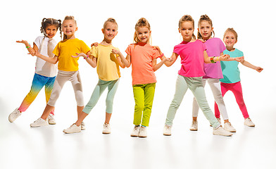 Image showing The kids dance school, ballet, hiphop, street, funky and modern dancers