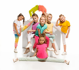 Image showing The kids dance school, ballet, hiphop, street, funky and modern dancers