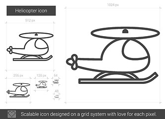 Image showing Helicopter line icon.