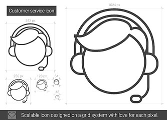 Image showing Customer service line icon.