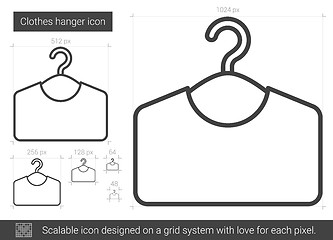 Image showing Clothes hanger line icon.